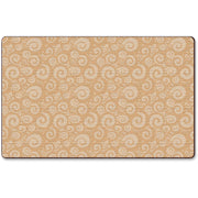 Flagship Carpets Solid Color Swirl Rug - 12 ft Length x 84" Width - Almond
