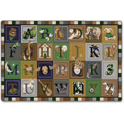 Flagship Carpets Tranquility Colors ABC Blocks Rug - 99.60" Length x 69.60" Width - Multicolor - Nylon