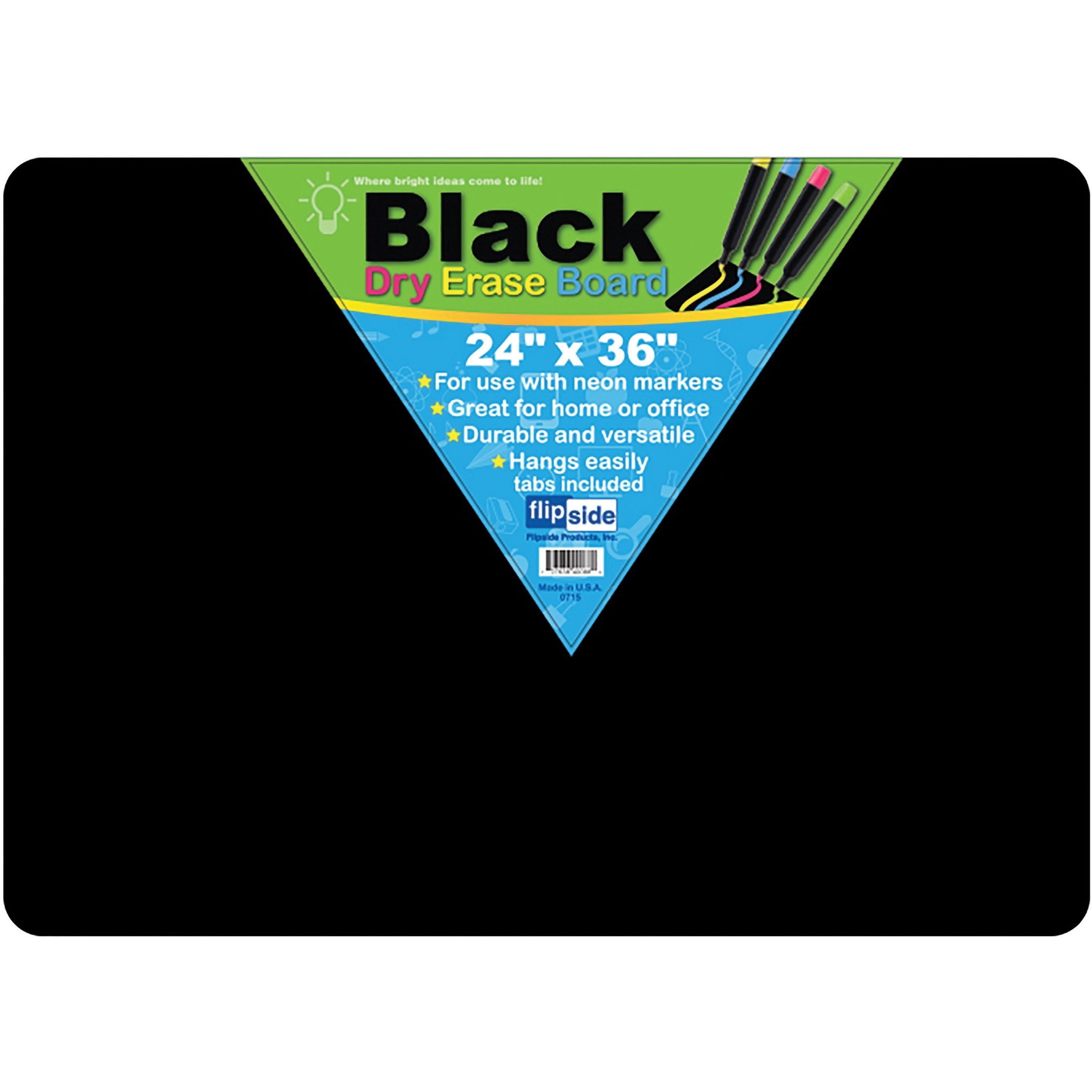 Black Dry Erase Board, 24" x 36"