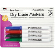 Fine Bullet Marker Point - Black, Blue, Red, Green Ink - 4 / Pack