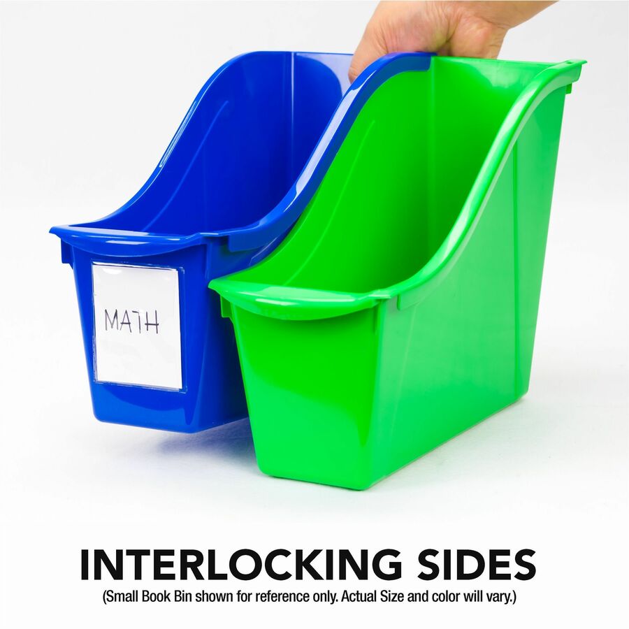 7" Height x 5.30" Width x 14.30" Depth - Sturdy, Handle, Drop Resistant - 50% Recycled - Assorted - Plastic - 5 / Set