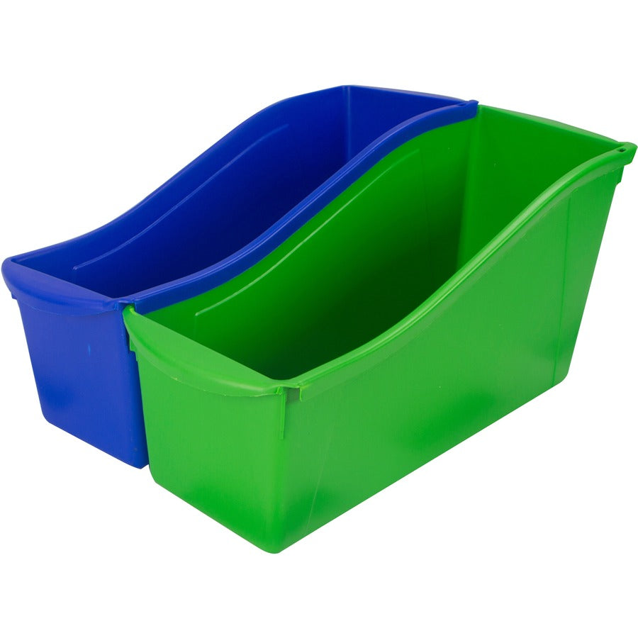 7" Height x 5.30" Width x 14.30" Depth - Sturdy, Handle, Drop Resistant - 50% Recycled - Assorted - Plastic - 5 / Set
