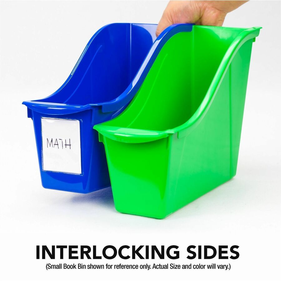 7" Height x 5.30" Width x 14.30" Depth - Sturdy, Handle, Drop Resistant - 50% Recycled - Assorted - Plastic - 5 / Set