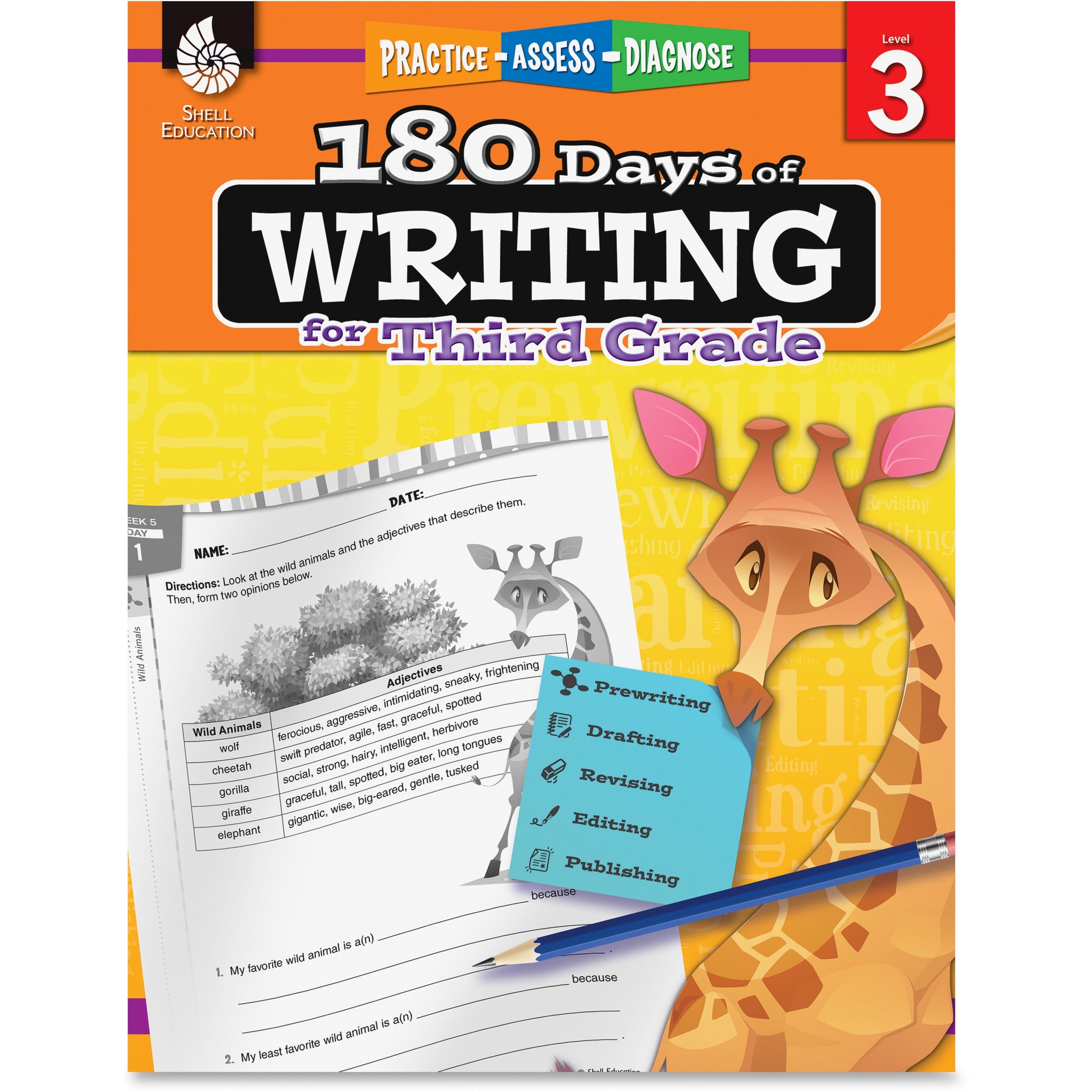 Shell Education 3rd Grade 180 Days of Writing Book Printed Book