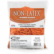 Alliance Rubber Bands, Size #33, 3.5" Length x 0.1" Width, Latex-Free, Stretchable, Synthetic Rubber/Poly, Orange, 1 Bag