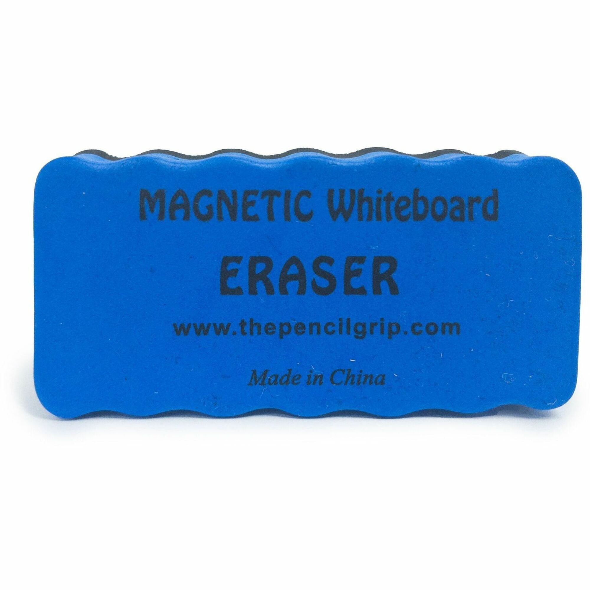 The Pencil Grip Magnetic Whiteboard Eraser, 2" x 4", Ergonomic, Soft, Dirt Resistant, Magnetic, Blue, 1 Each
