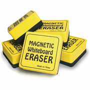 The Pencil Grip Magnetic Whiteboard Erasers, 2" x 2", Soft, Durable, Yellow, Magnetic, Square, 24 Pack