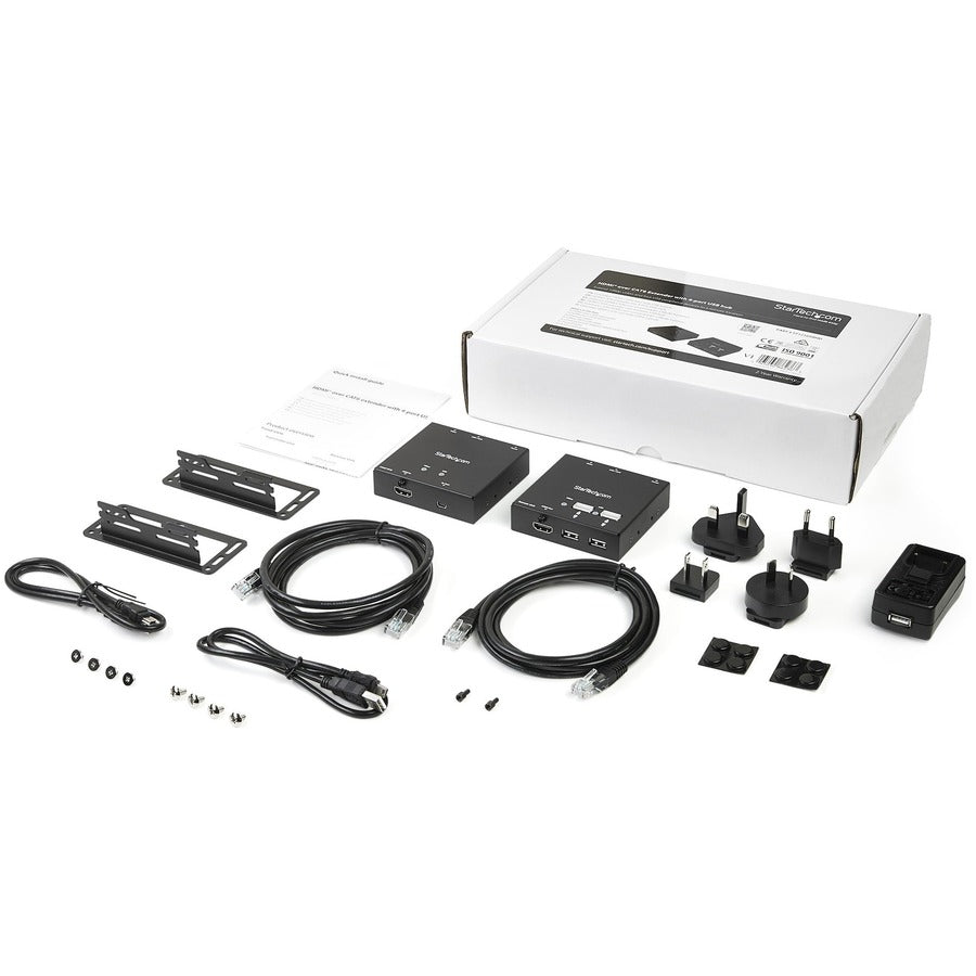 StarTech.com HDMI over CAT6 Extender with 4-port USB Hub - 165 ft (50m) - 1080p