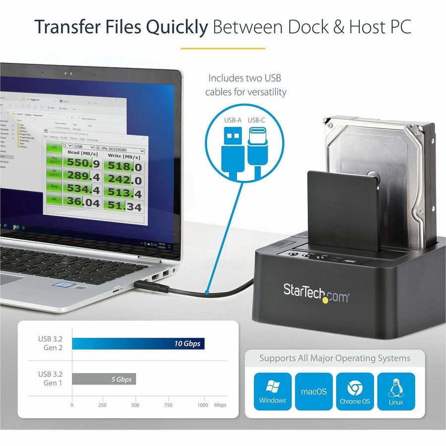 StarTech.com USB 3.1 Duplicator Docking Station