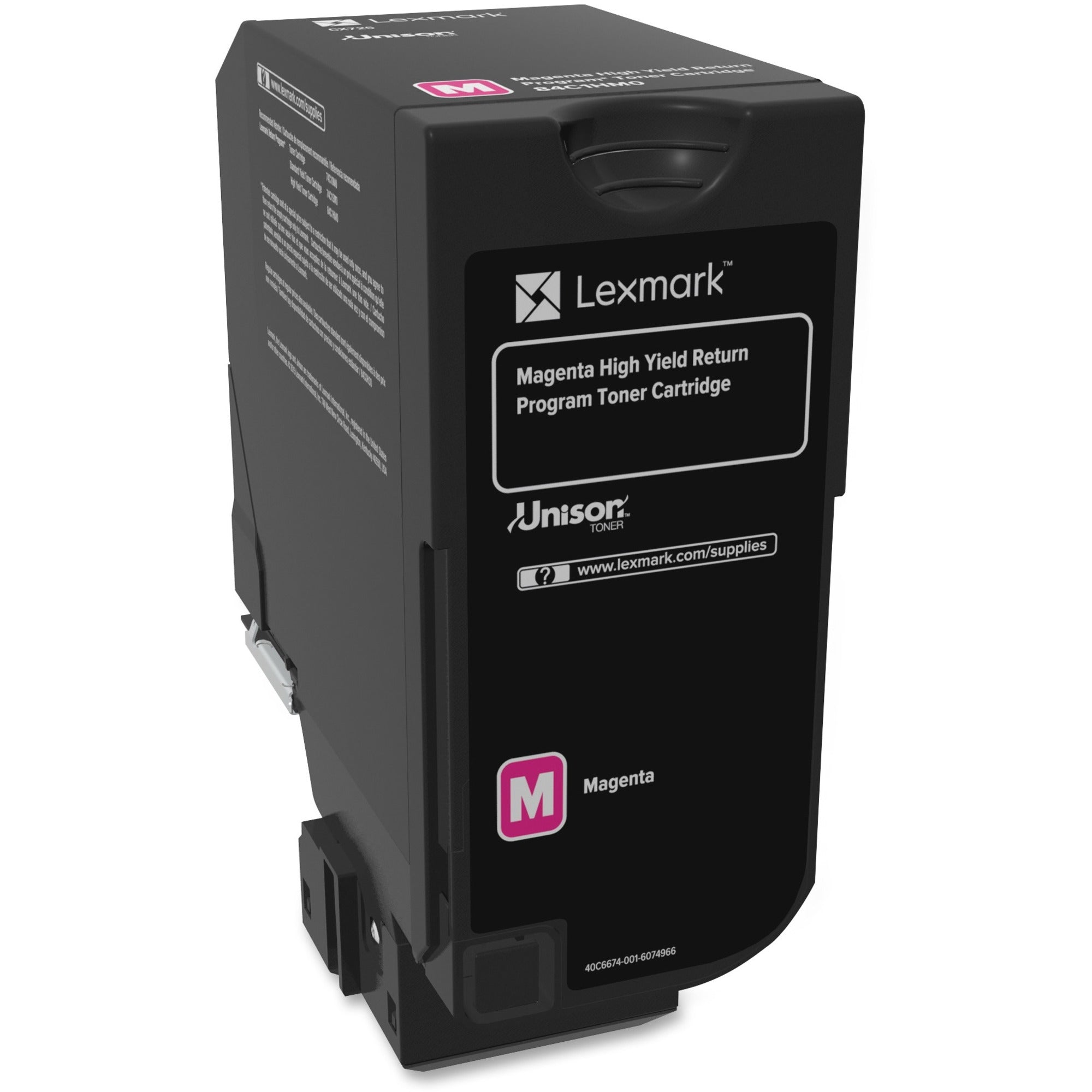 Lexmark Unison High Yield Magenta Laser Toner Cartridge, 1 Each, 16,000 Page Yield