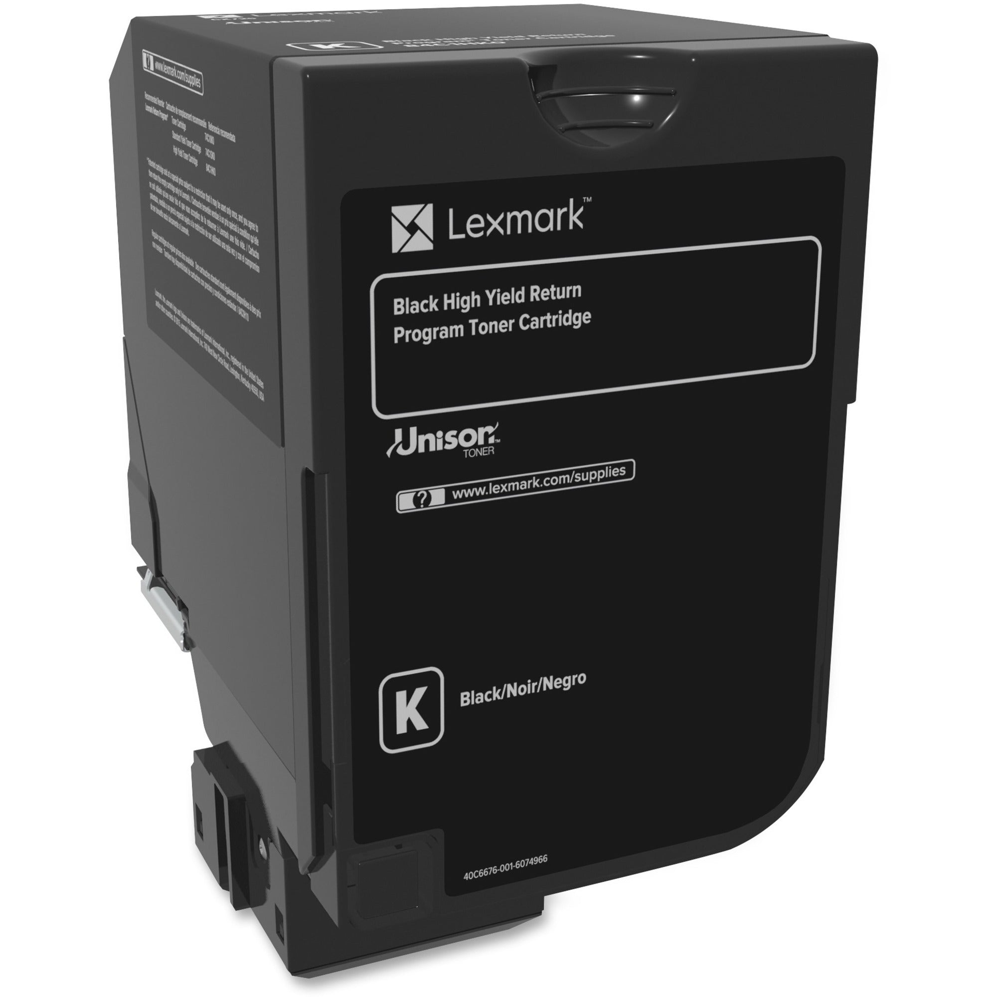 Lexmark Unison Original High Yield Laser Toner Cartridge, Black, 1 Each, 25,000 Page Yield