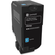 Lexmark Unison Original High Yield Laser Toner Cartridge, Cyan, 1 Each, 12,000 Page Yield