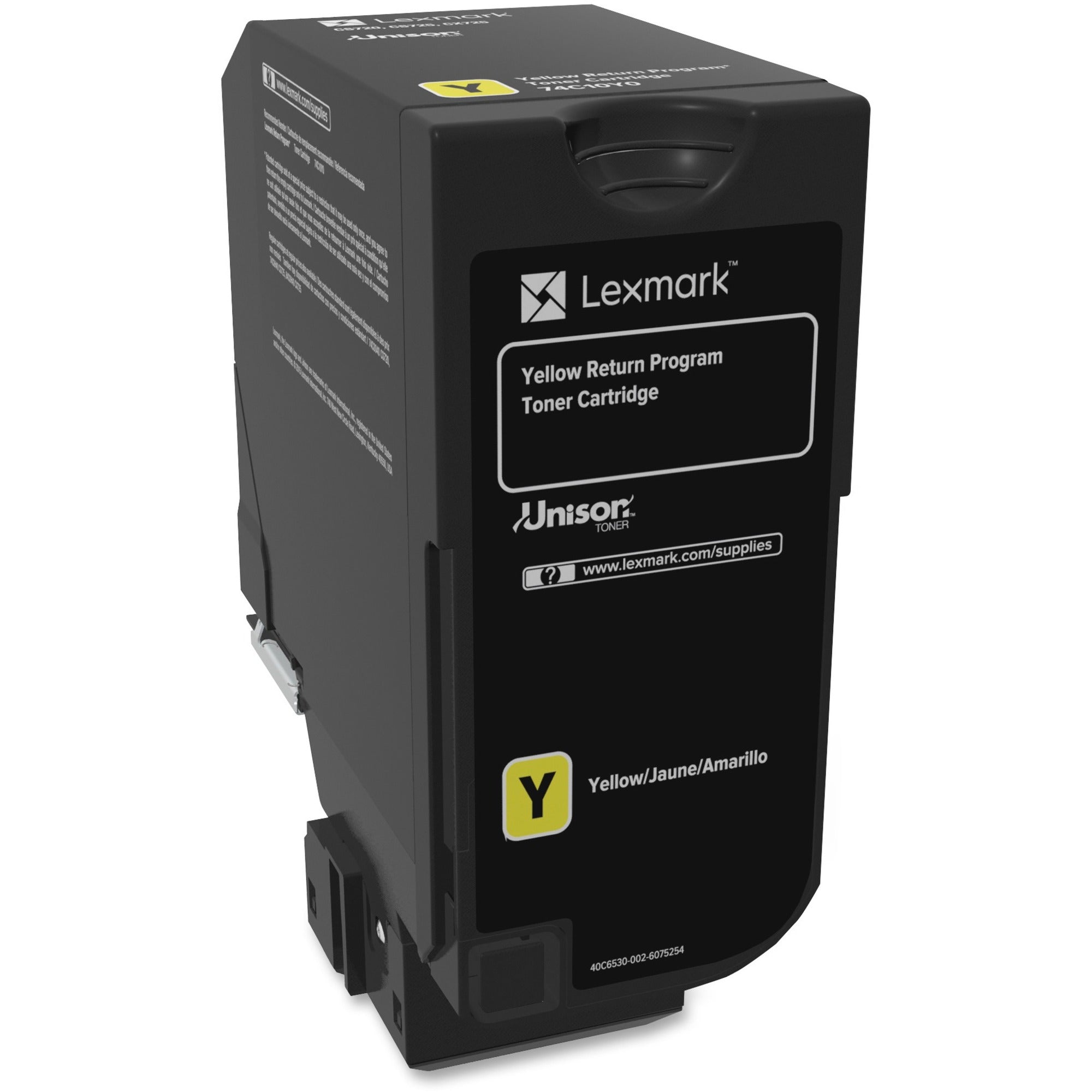 Lexmark Unison Standard Yield Toner Cartridge, Yellow, 1 Each, 3000 Page Yield