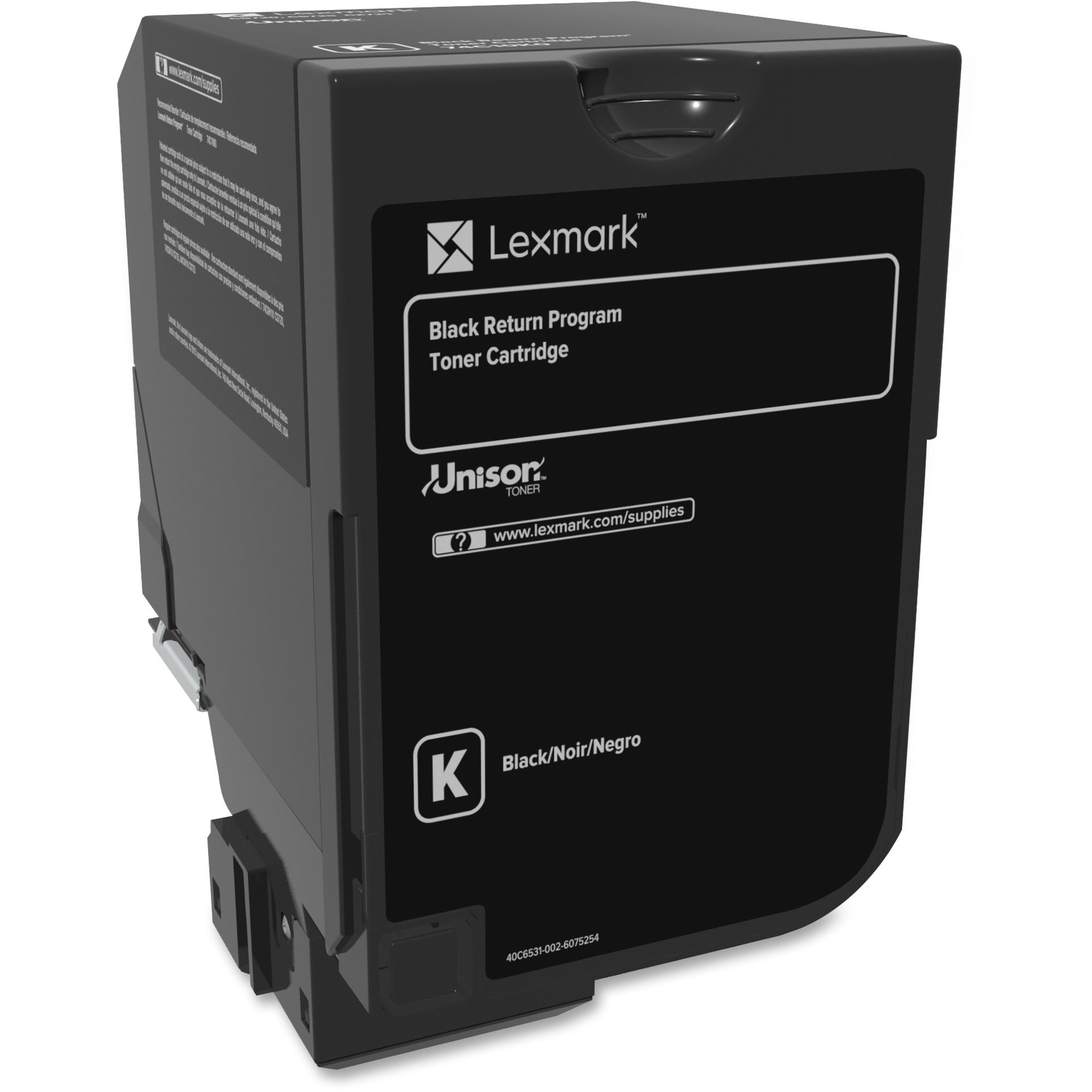 Lexmark Unison Original Standard Yield Black Laser Toner Cartridge, 1 Each, 3000 Page Yield