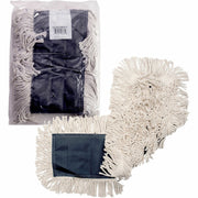 Genuine Joe Disposable Dust Mop Refill, 5" x 36", 4-ply Cotton/Synthetic Yarn, Looped Ends, Quick Drying, Fray Resistant, Natural, 1 Each