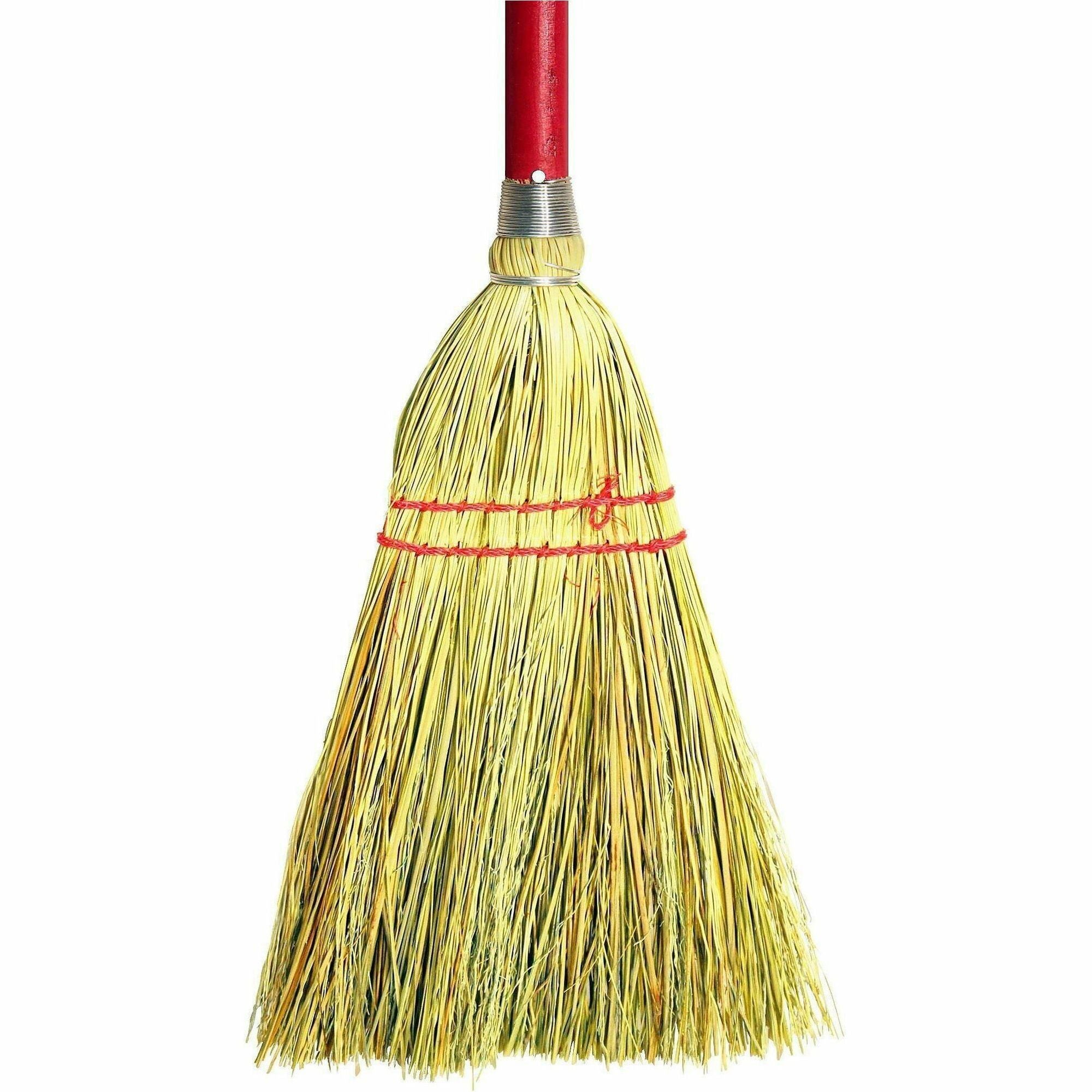 Genuine Joe Lobby Broom, 40" Wood Handle, Natural, 1 Each