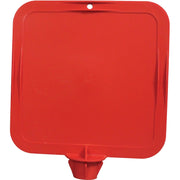 Impact Lock-In Sign - 10" Width x 14" Height x 2.5" Depth - Rectangular Shape - Red - 1 Each