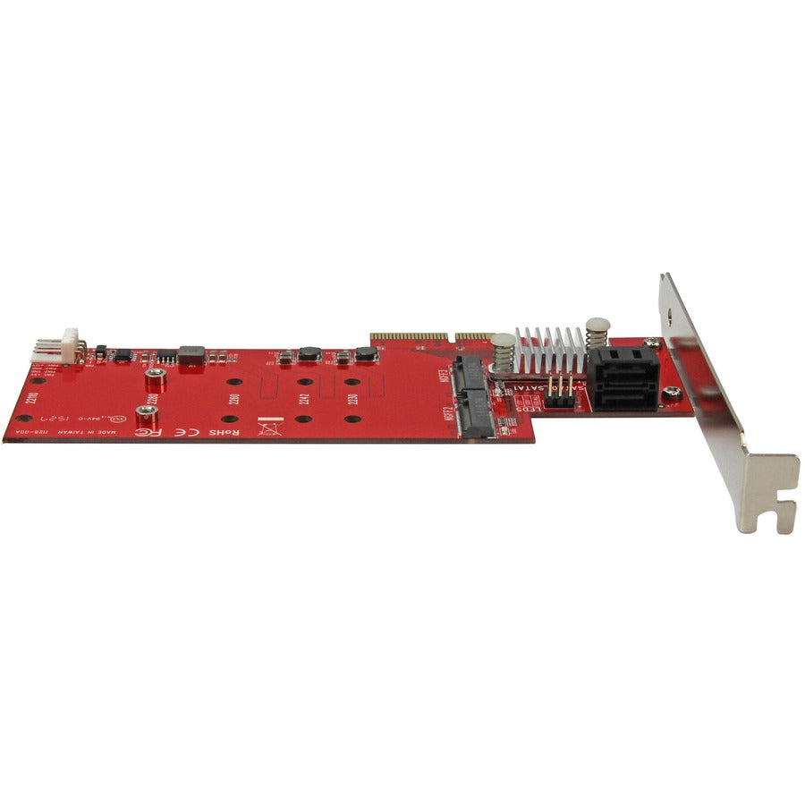 StarTech.com 2x M.2 NGFF SSD RAID Controller Card Plus 2x SATA III Ports - PCIe