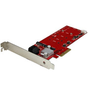 StarTech.com 2x M.2 NGFF SSD RAID Controller Card Plus 2x SATA III Ports - PCIe