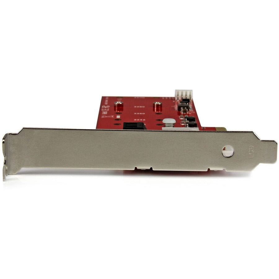 StarTech.com 2x M.2 NGFF SSD RAID Controller Card Plus 2x SATA III Ports - PCIe