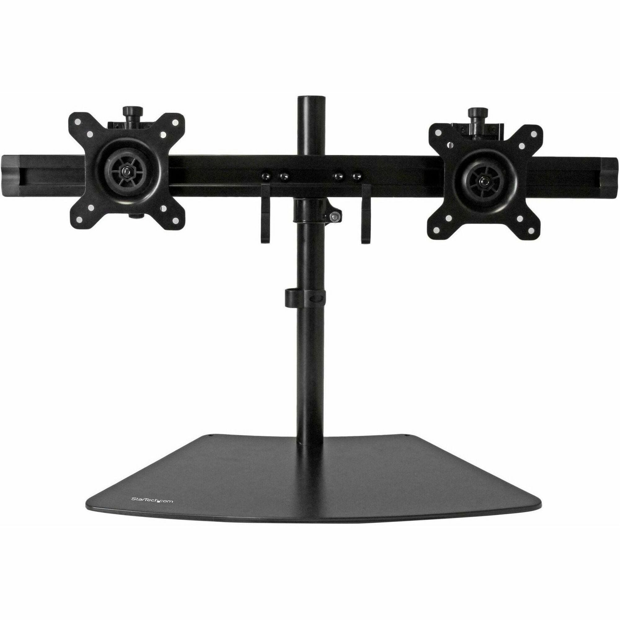 StarTech.com Dual-Monitor Stand - Horizontal - Black
