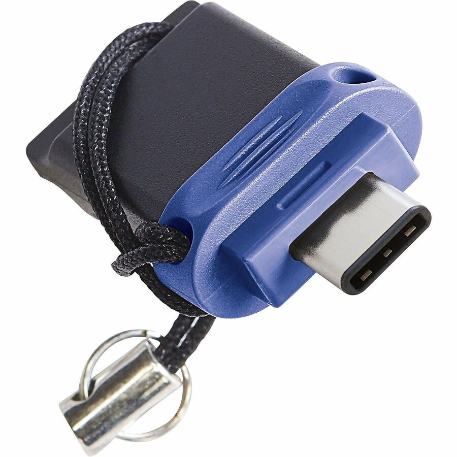 64 GB - USB 3.2 (Gen 1) Type C, USB 3.2 (Gen 1) Type A - Blue - Lifetime Warranty - 1 Each - TAA Compliant