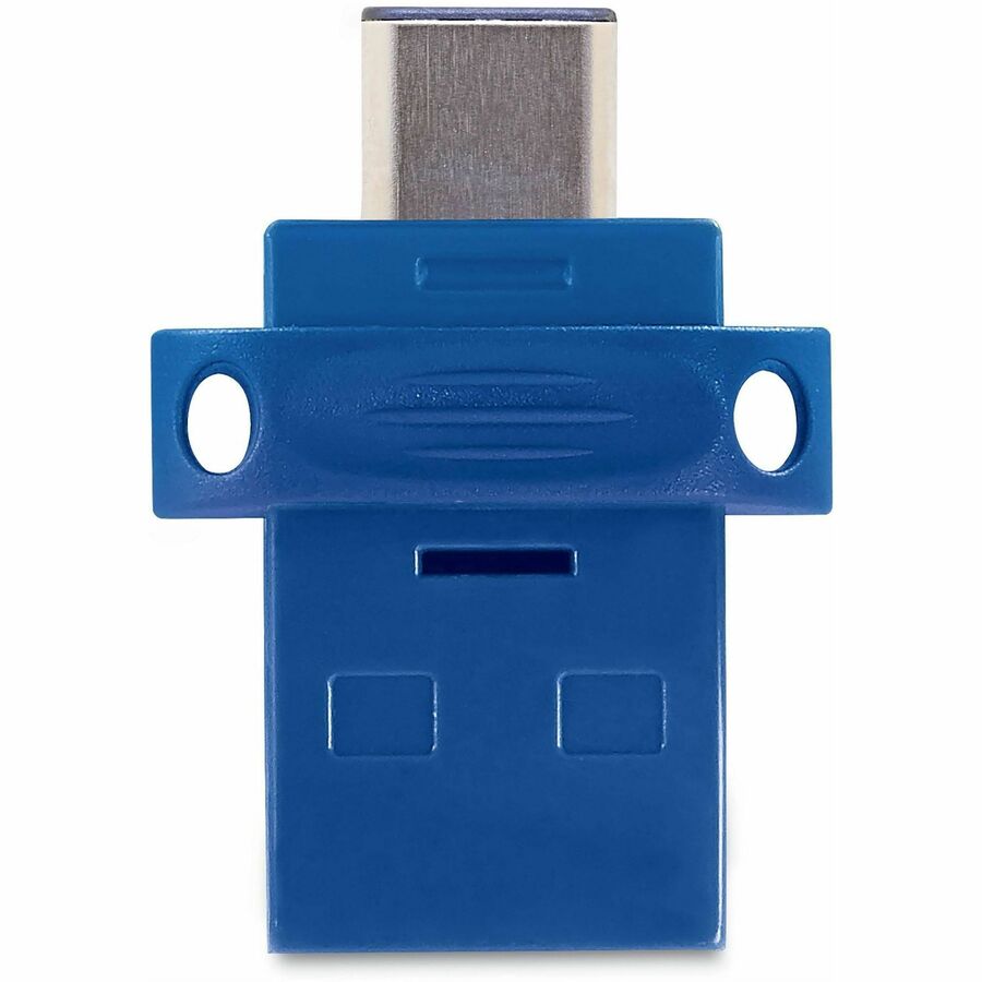 64 GB - USB 3.2 (Gen 1) Type C, USB 3.2 (Gen 1) Type A - Blue - Lifetime Warranty - 1 Each - TAA Compliant