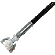 Genuine Joe Clip-on Dust Mop Steel Handle, 60" Length x 1" Diameter, Black, Steel/Vinyl, 1 Each