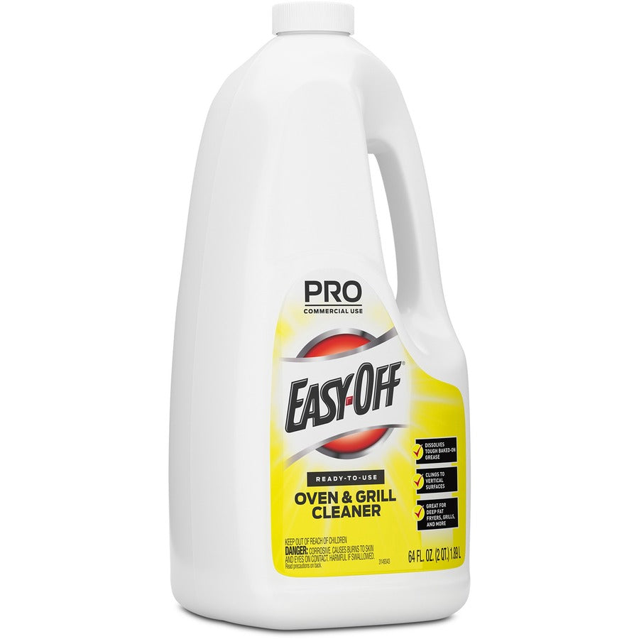 Easy-Off Oven/Grill Cleaner, 64 fl oz (2 quart), Non-flammable, Clear Bottle, 1 Each