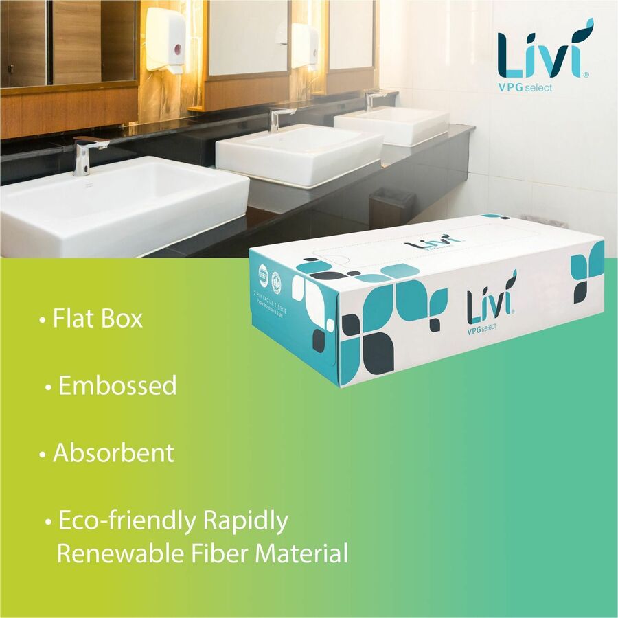 2 Ply - 8.37" Width x 8.07" Length - White - Virgin Fiber - 100/Box - 30 / Carton