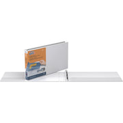 QuickFit Ring Binder, 1" Capacity, Legal Size (8.5" x 14"), 200 Sheet Capacity, 3 Round 1" Rings, Inside Front & Back Pockets, Polypropylene, White, Heavy Duty, Non-stick, Antimicrobial, PVC-free, Recycled, 1 Each