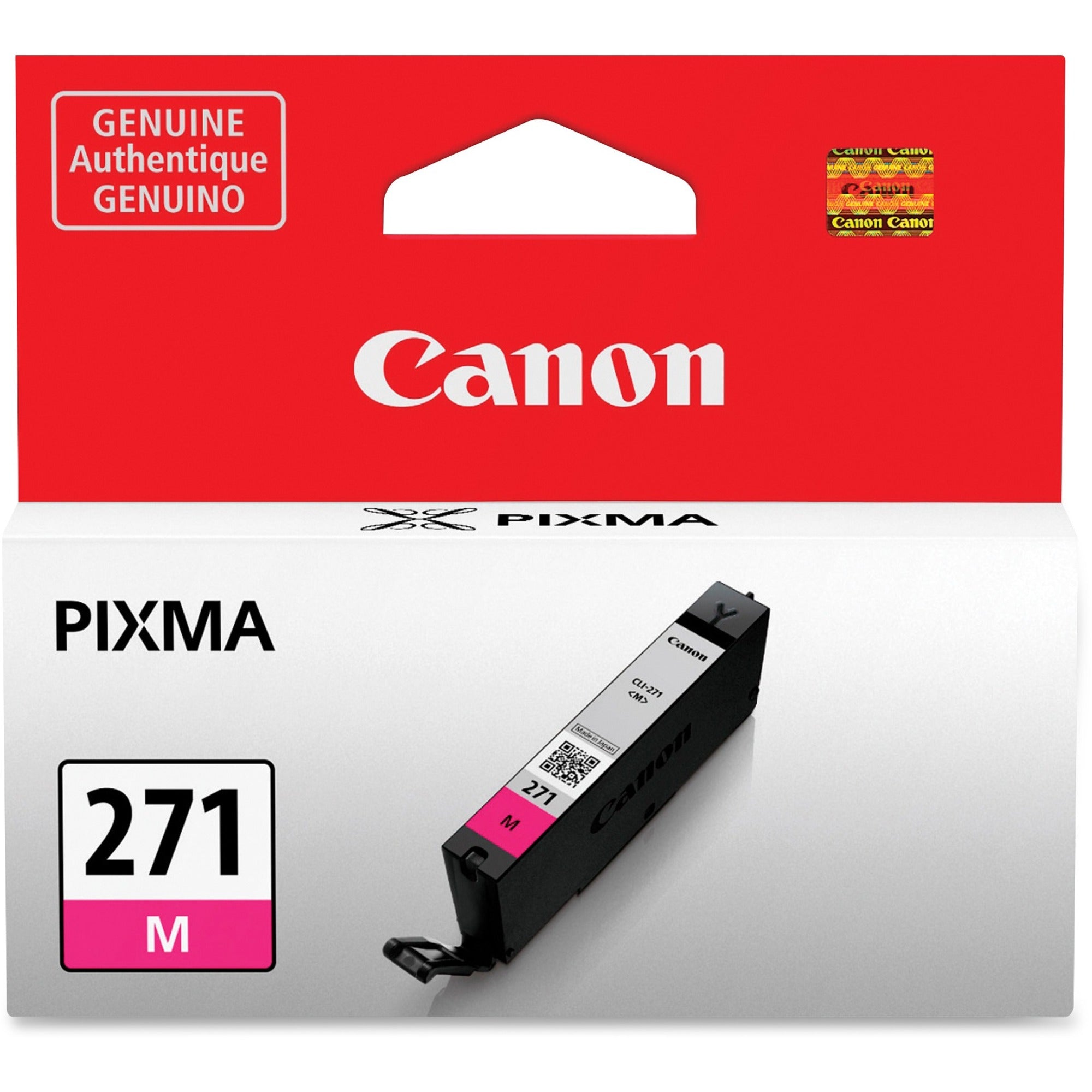 Canon CLI-271 Original Standard Yield Inkjet Ink Cartridge - Magenta - 1 Each