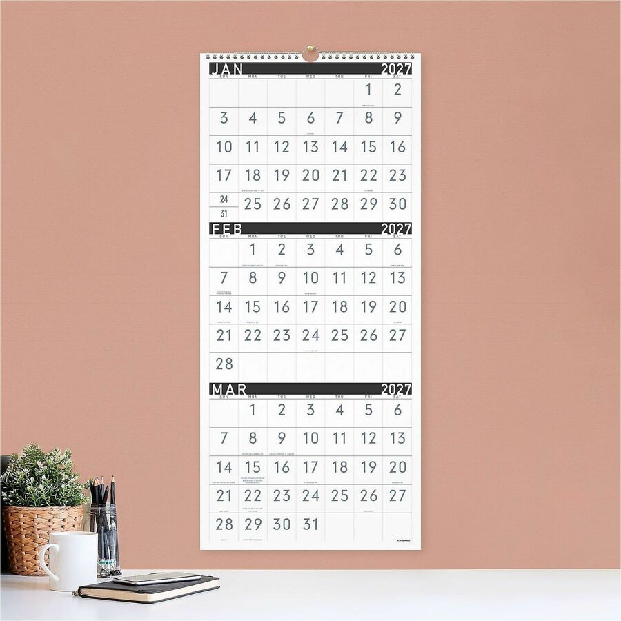 At-A-Glance Contemporary 3-Month Reference Wall Calendar