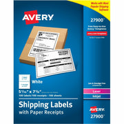 7 5/8" Length - Permanent Adhesive - Rectangle - Laser, Inkjet - White - Paper - Permanent Adhesive, Smudge-free, Jam-free - 1 / Sheet - 100 Total Sheets - 100 Total Label(s) - 1 Box