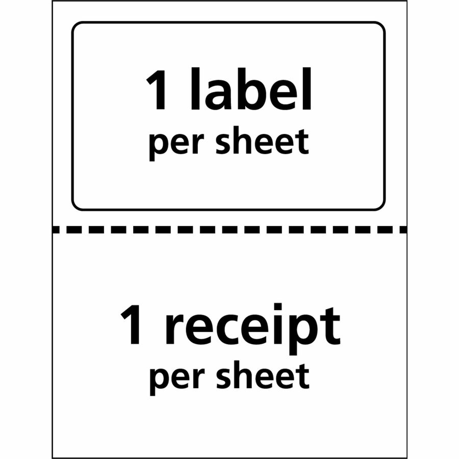 7 5/8" Length - Permanent Adhesive - Rectangle - Laser, Inkjet - White - Paper - Permanent Adhesive, Smudge-free, Jam-free - 1 / Sheet - 100 Total Sheets - 100 Total Label(s) - 1 Box