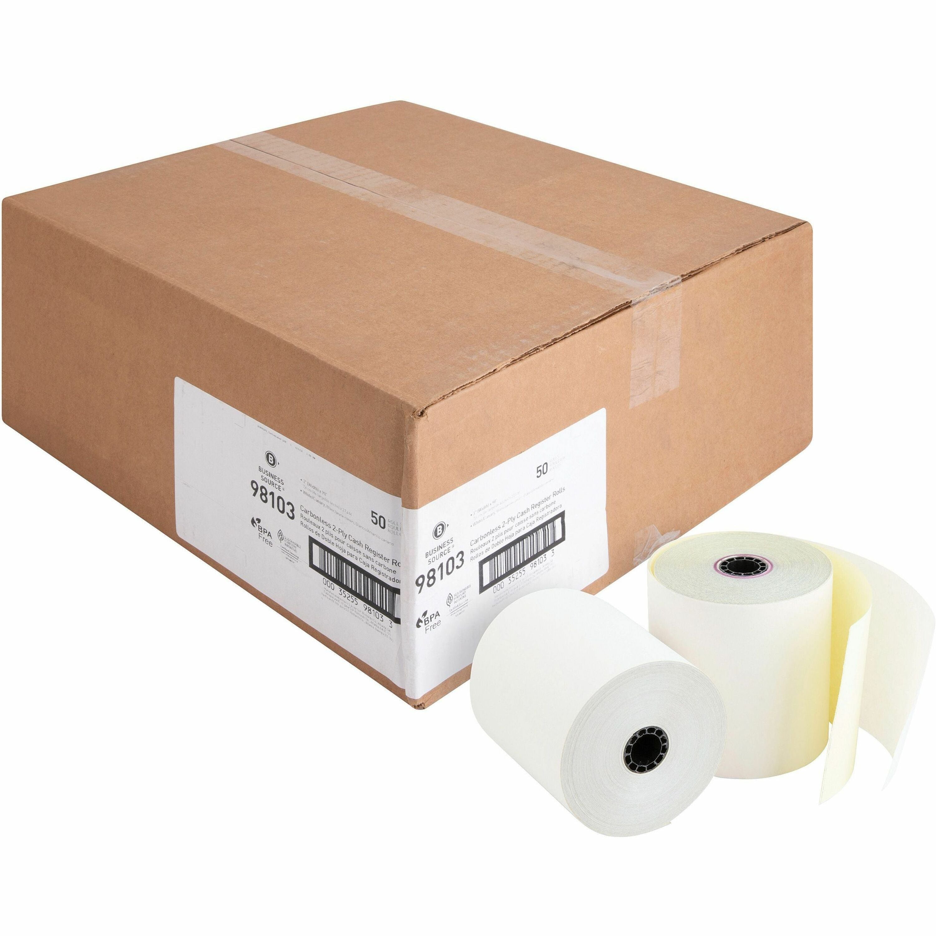 3" x 90 ft - Sustainable Forestry Initiative (SFI) - White - 50 / Carton