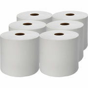 Genuine Joe Hardwound Roll Paper Towels, 7.87" x 1000 ft, 2" Core, White, 6 Rolls per Carton