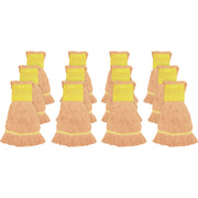 Genuine Joe Wide Band Small Mophead, Rayon/Cotton, Orange, 12 per Carton