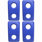 Thin Bin Round Cut Out Blue Lid, Rectangular, Blue, 4 per Carton