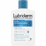 Lubriderm Daily Moisture Skin Lotion, Fragrance-Free, Non-Greasy, 6 fl oz, Flip Top Dispenser, 1 Each