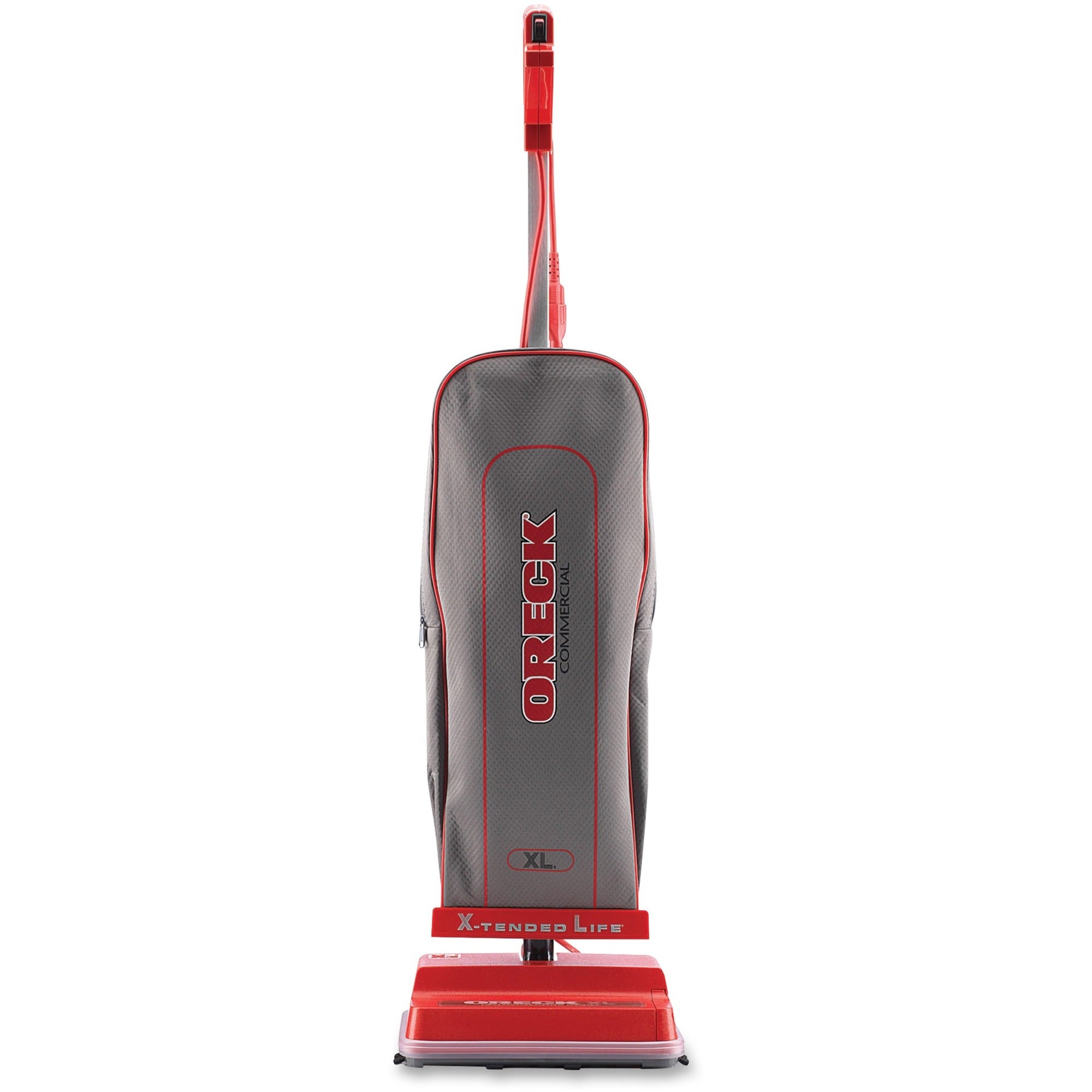Bagged - Brush - 12" Cleaning Width - Carpet, Wooden Floor, Laminate Floor, Tile Floor, Hard Floor - 40 ft Cable Length - Red, Silver