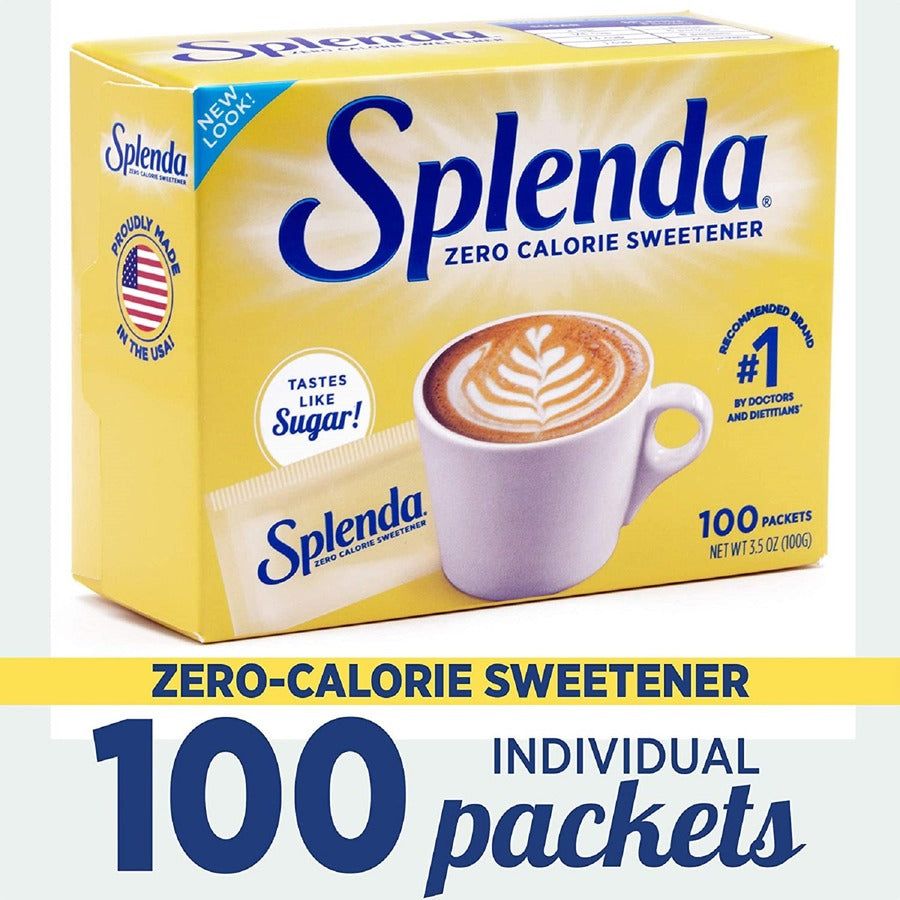 Splenda No Calorie Sweetener Packets, Artificial Sweetener, 0.035 oz (1 g) Each, 100 Packets per Box