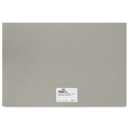RiteCo Construction Paper - Gray  12  X 18   50 Sheets