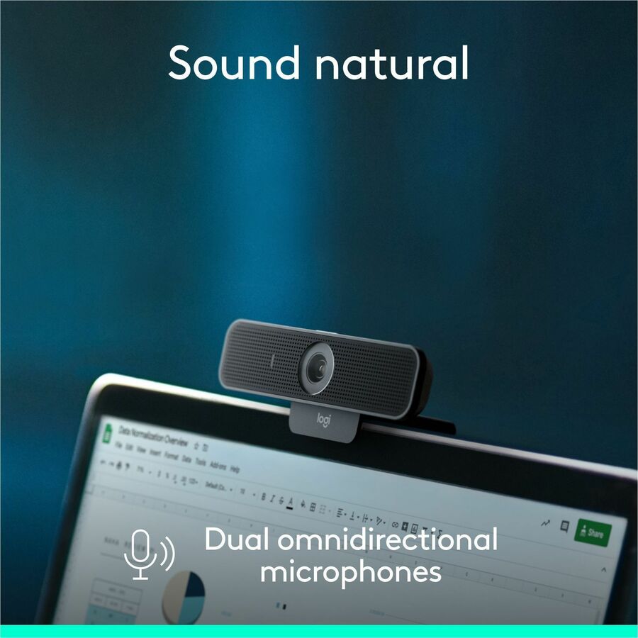 Full HD - 1920 x 1080 Video - Auto-focus - 78&deg; Angle - Clip, Tripod Mount - 1.2x Digital Zoom - Widescreen - Microphone - For Notebook, Monitor, Computer - Windows 8 or Later, ChromeOS, macOS 10.7 or Later - Microphone, Plug & Play