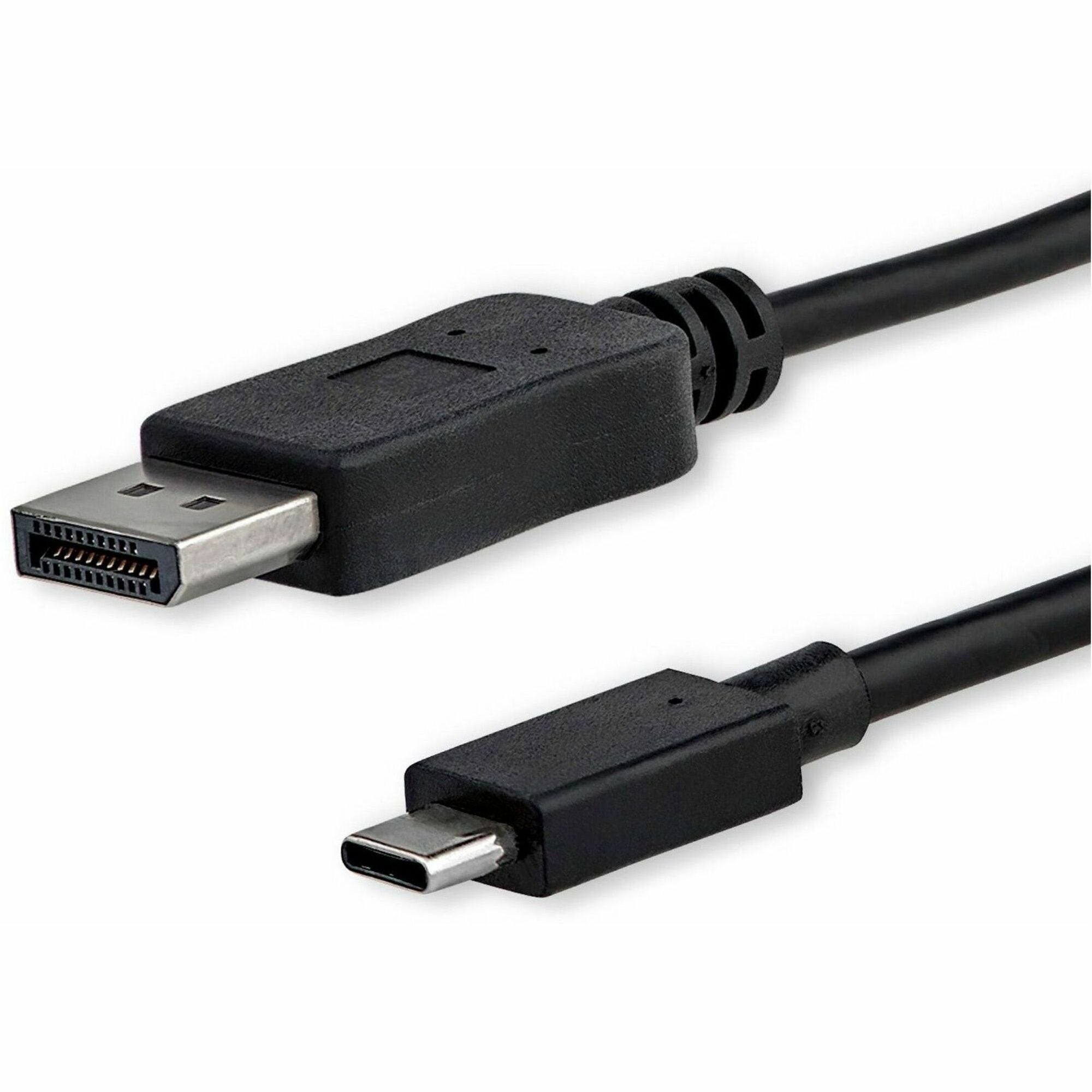 StarTech.com 3.3 ft. (1 m) USB-C to DisplayPort Cable - 4K 60Hz - Black