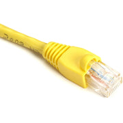 Black Box GigaTrue Cat6 UTP Patch Network Cable, 9 Inch, RJ-45 Male to Male, 24 AWG, Gold Plated Contacts, Snagless Boot, Yellow, 1 Each