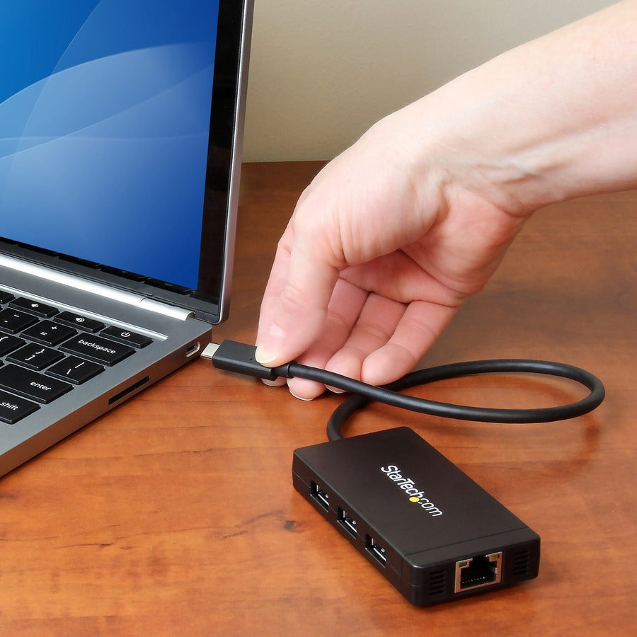 StarTech.com 3-port USB 3.0 Hub Plus GbE
