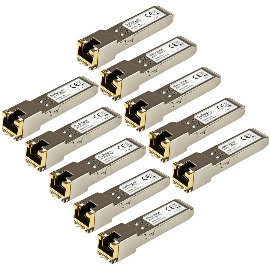 StarTech.com HP J8177C Compatible SFP Transceiver Module - 1000BASE-T - 10 Pack