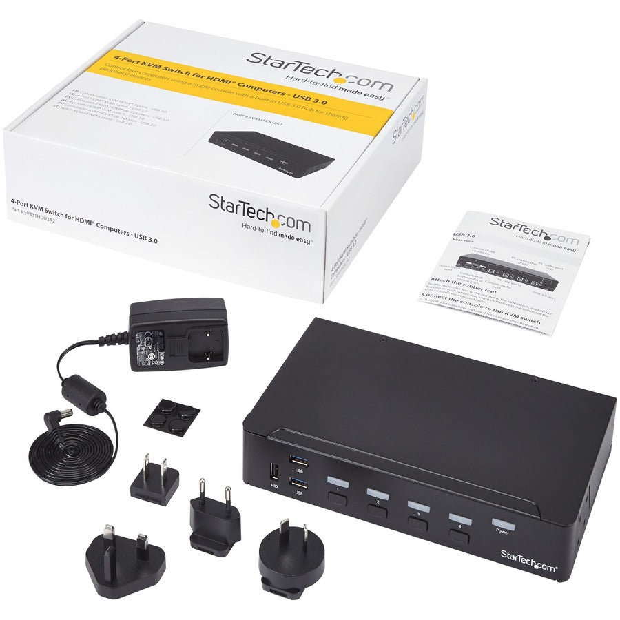 StarTech.com 4-Port HDMI KVM Switch - USB 3.0 - 1080p