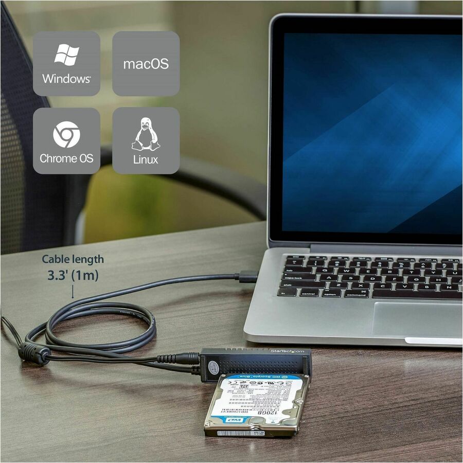 StarTech.com USB 3.1 (10 Gbps) Adapter Cable for 2.5in and 3.5in SATA SSD/HDD Drives